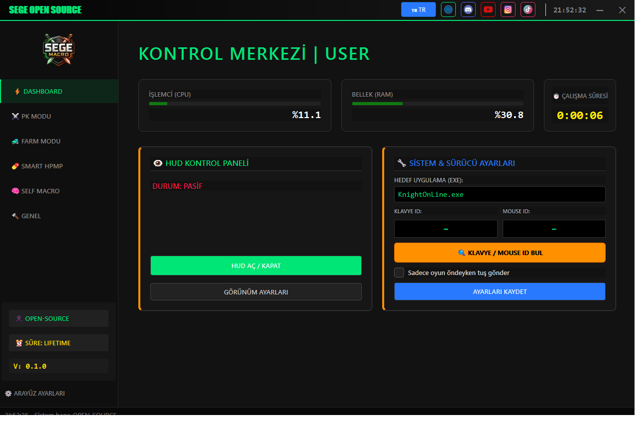 SEGE Macro - Knight Online Makro Ücretsiz, Kullanımı ve Tüm Özellikler
